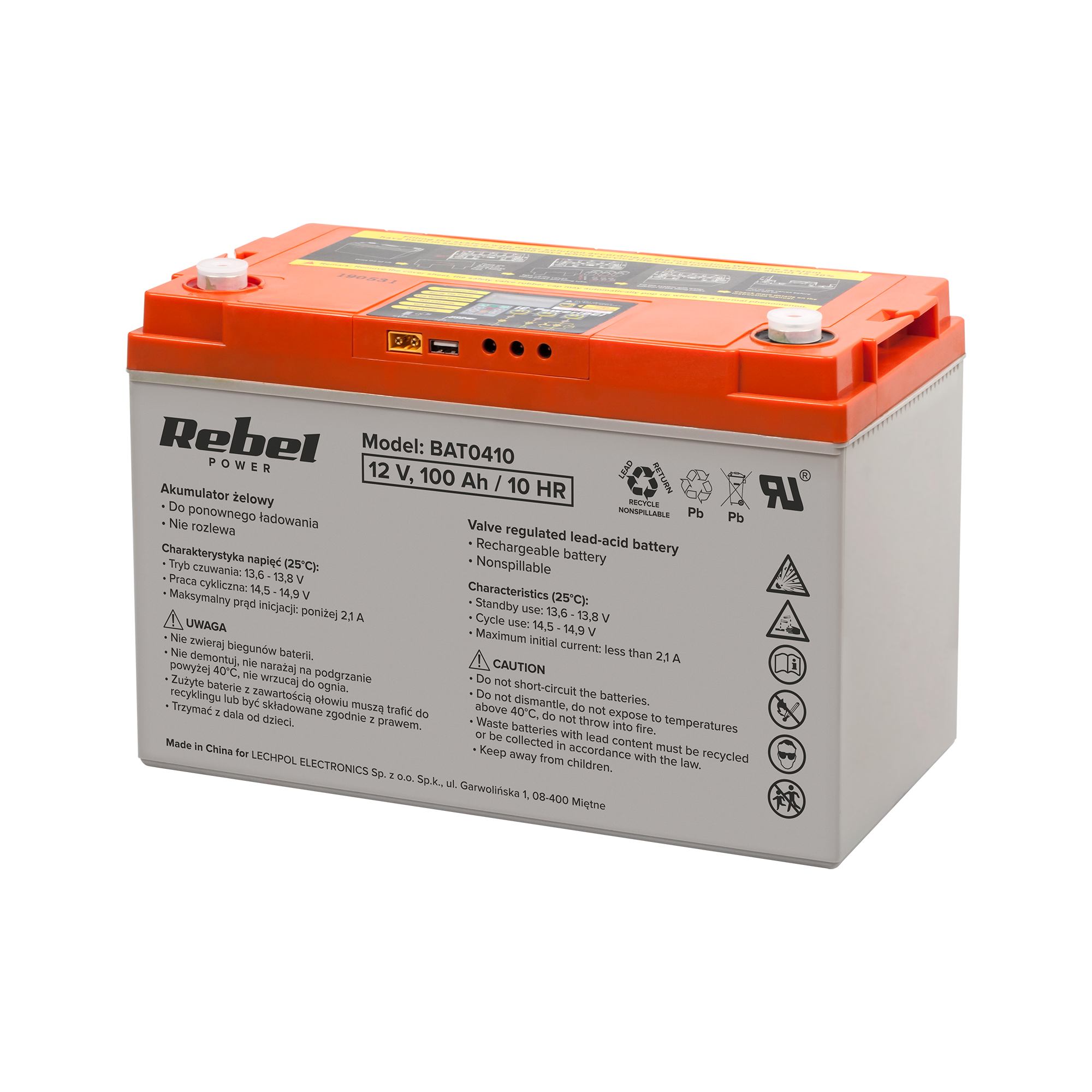 photo_2160000 Гелевий акумулятор глибокого розряду 12V 100Ah BAT0410 - Зображення 1