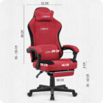 Геймерське крісло Cabro C510 Red замша - Зображення 4