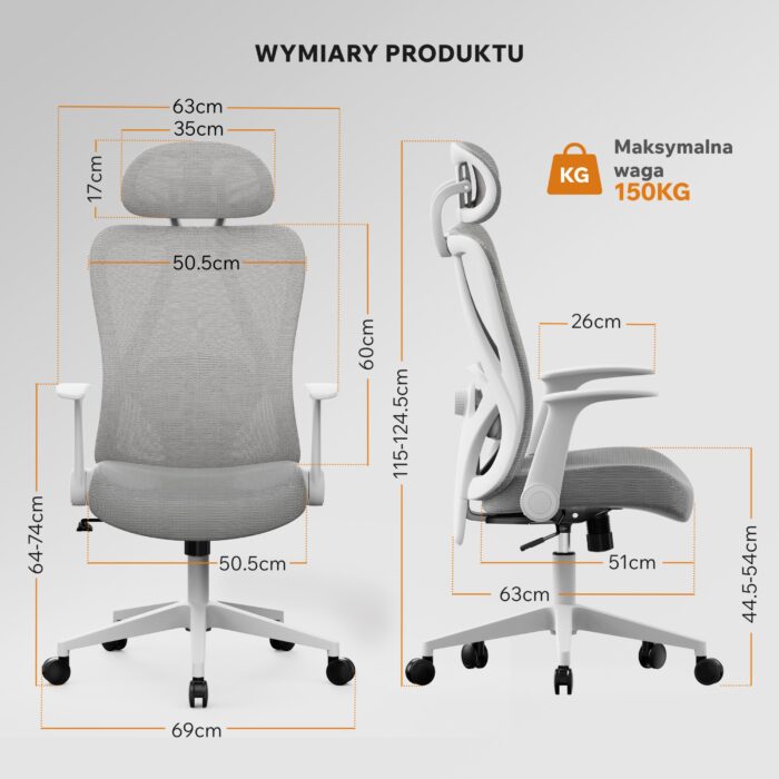 Офісне крісло SENSE7 Noxo White/Grey - Зображення 3