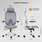 Офісне крісло для персоналу Sense7 Nakai White/Gray - Зображення 5