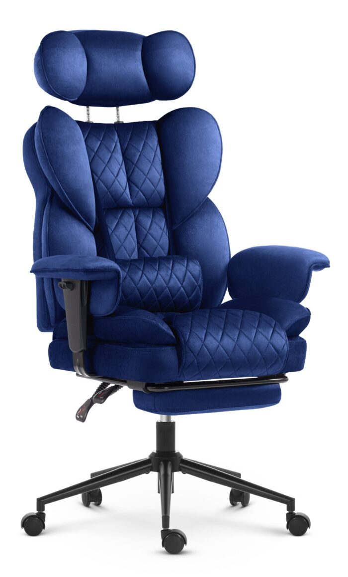 Офісне крісло Hell's Chair HC-1037 Dark blue оксамит - Зображення 2