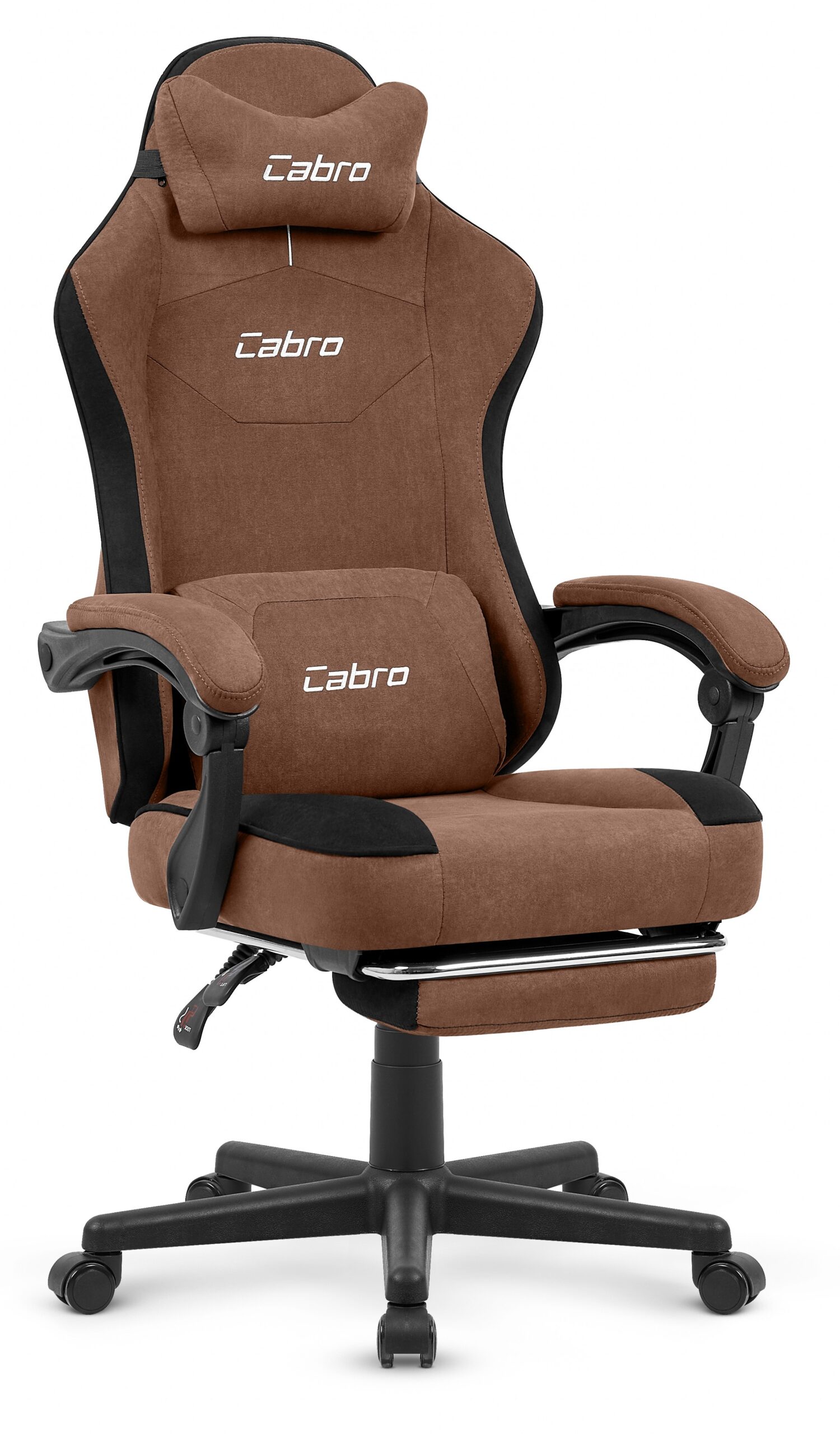 Fotel-gamingowy-Cabro-C510-Brazowy-Tkanina-Zamszowa Геймерське крісло Cabro C510 Brown замша - Зображення 1