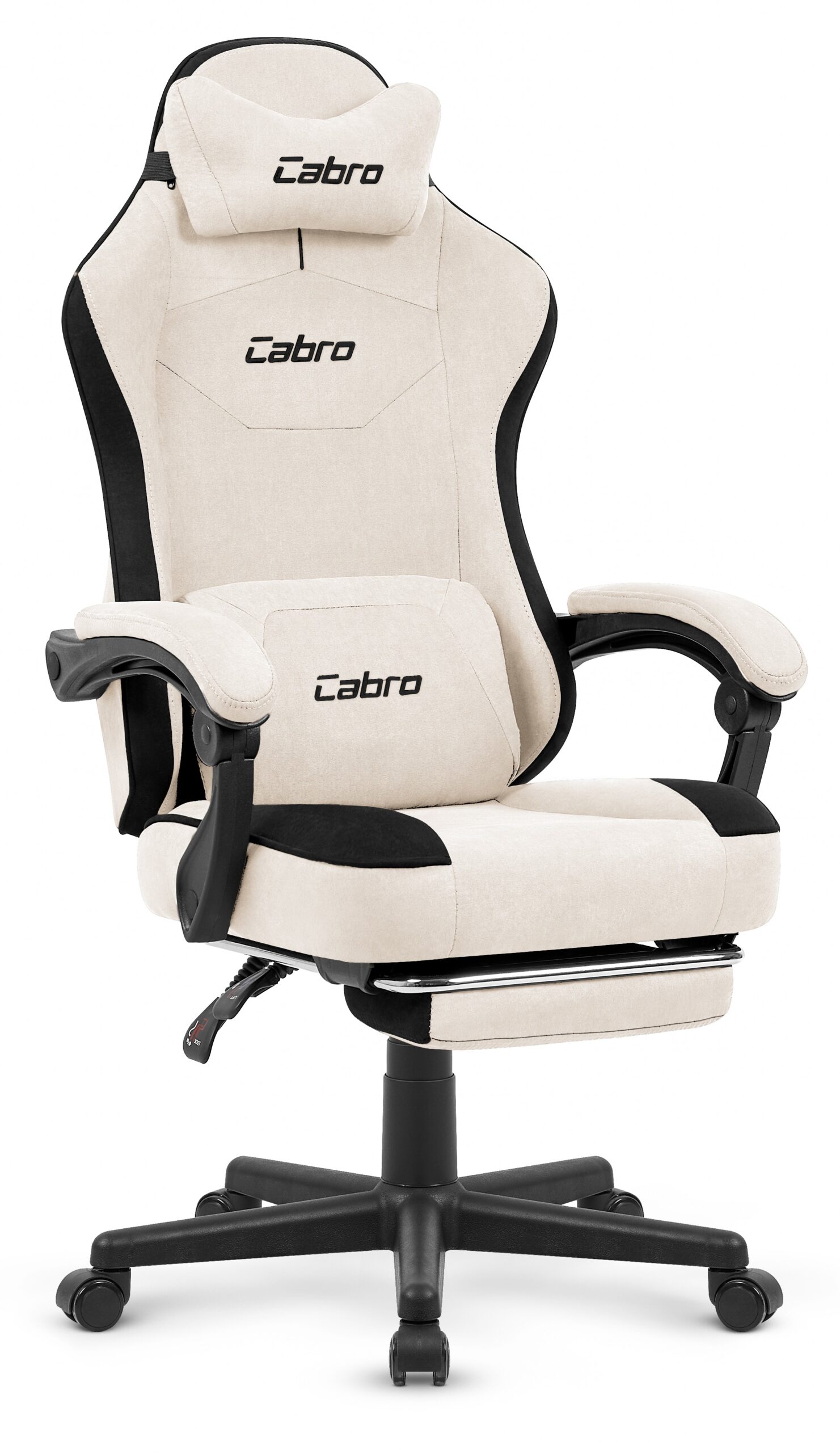 Fotel-gamingowy-Cabro-C510-Ecru-Tkanian-Zamszowa Геймерське крісло Cabro C510 Ecru замша - Зображення 1
