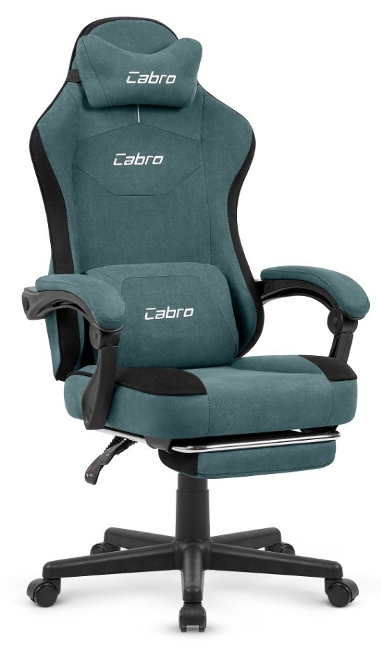 Fotel-gamingowy-Cabro-C510-Zielony-Tkanina-Zamszowa Геймерське крісло Cabro C510 Green замша - Зображення 1