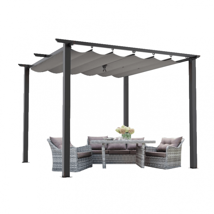 pergola-3x3-rama-grafit-poszycie-szare-ciemne-08cbec345d5848fda77195ee9437b8b2-76314bd6 Садова альтанка Пергола Ekspand PER-3X3-Graphite - Зображення 1