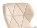 Оксамитове обертове крісло Ekspand SKY74-1A Beige - Зображення 3